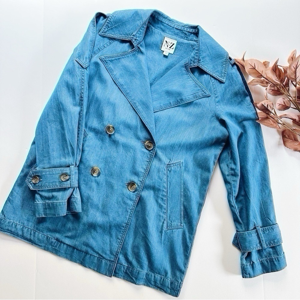 NEW Nic + Zoe Women’s Denim Femme Trench Coat - Picture 3 of 9